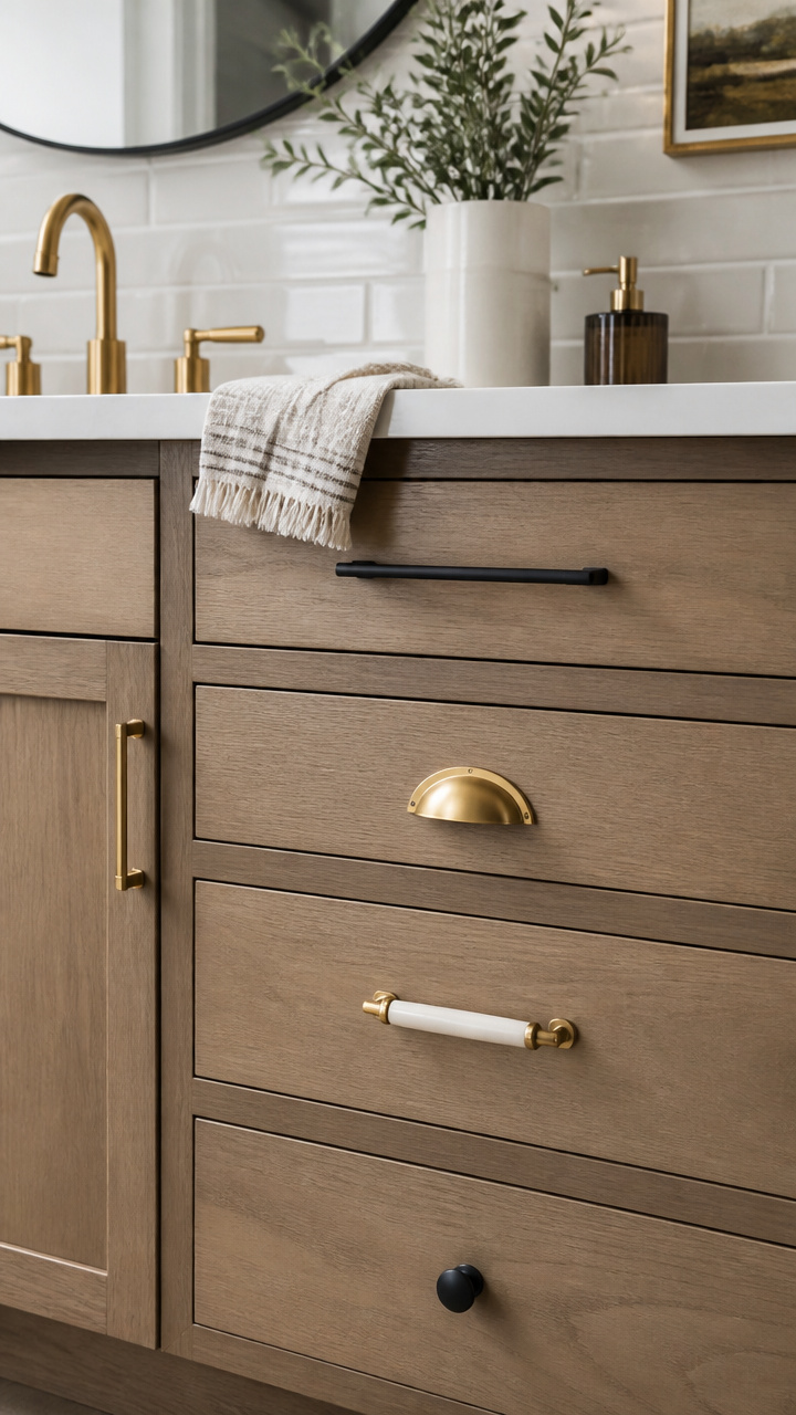 Replace Old Cabinet Knobs with Unique Pulls