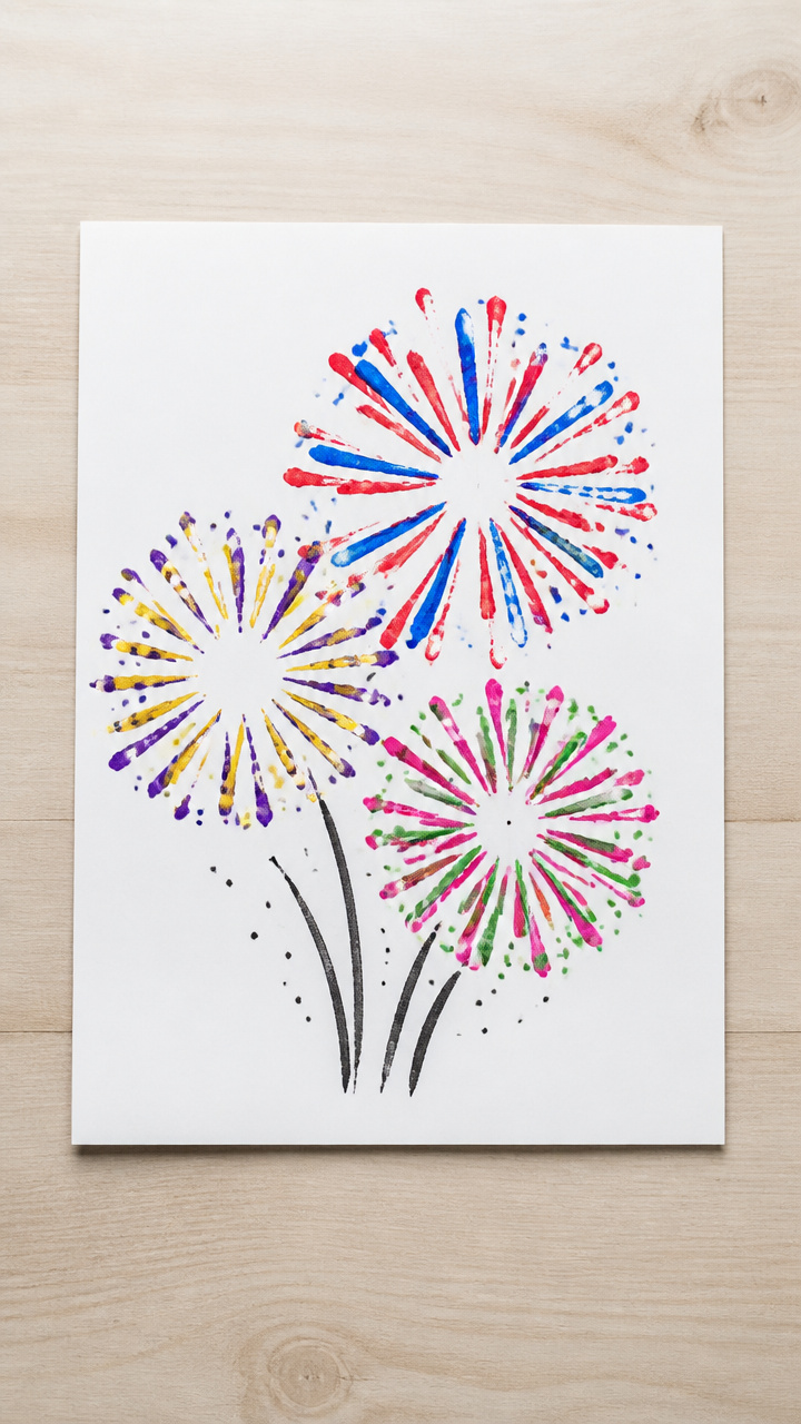 Firework Roll Print Art