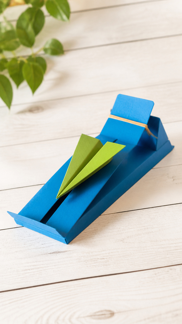 Folded Paper Airplane Launcher