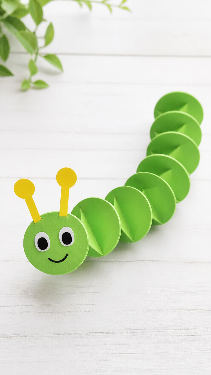 Folded Paper Caterpillar