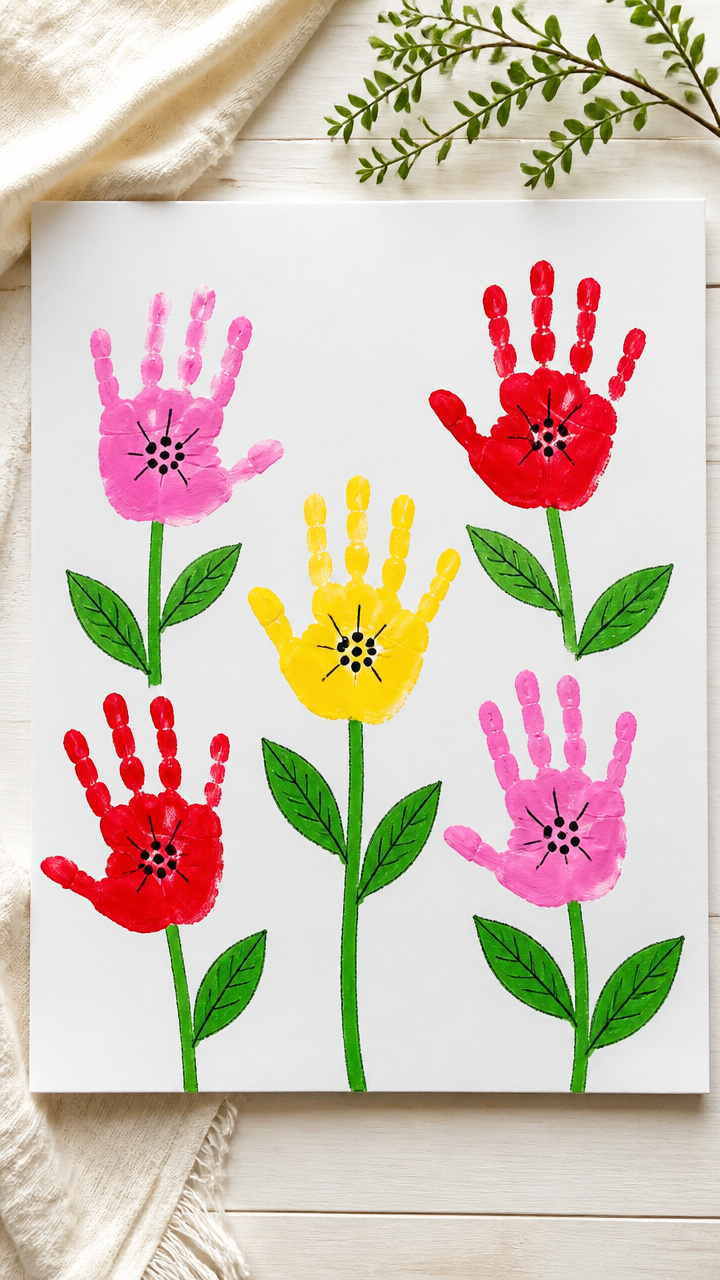 Handprint Flower Garden