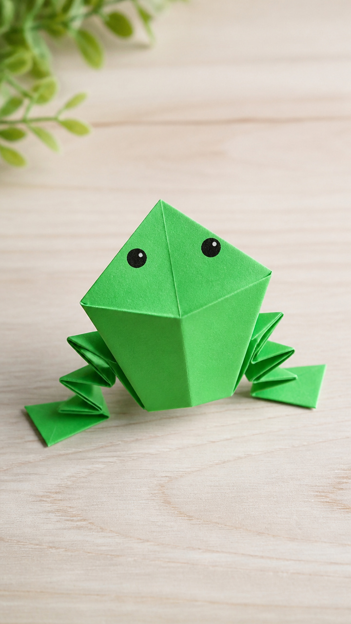Jumping Paper Frog
