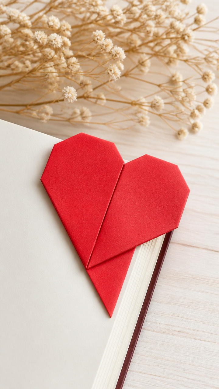 Origami Heart Bookmark