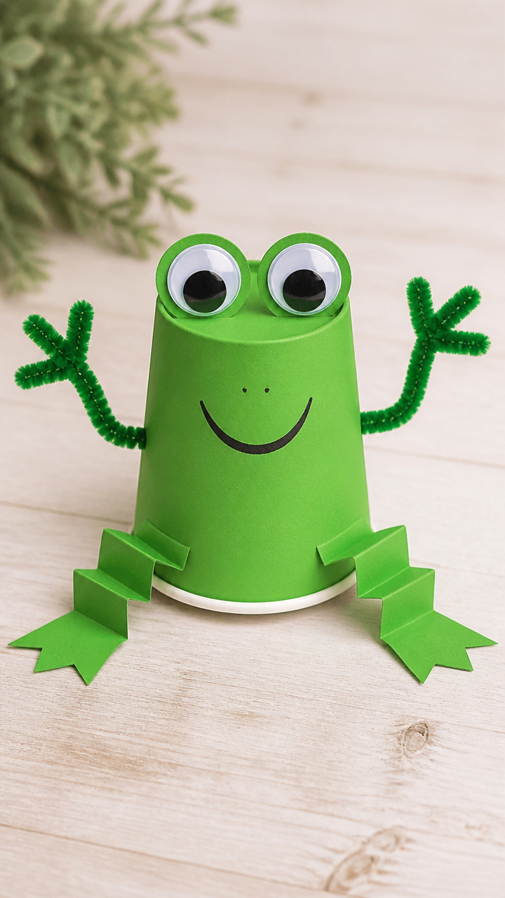 Paper Cup Frog
