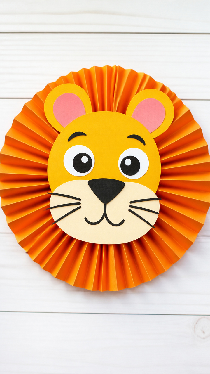 Paper Fan Animal Faces