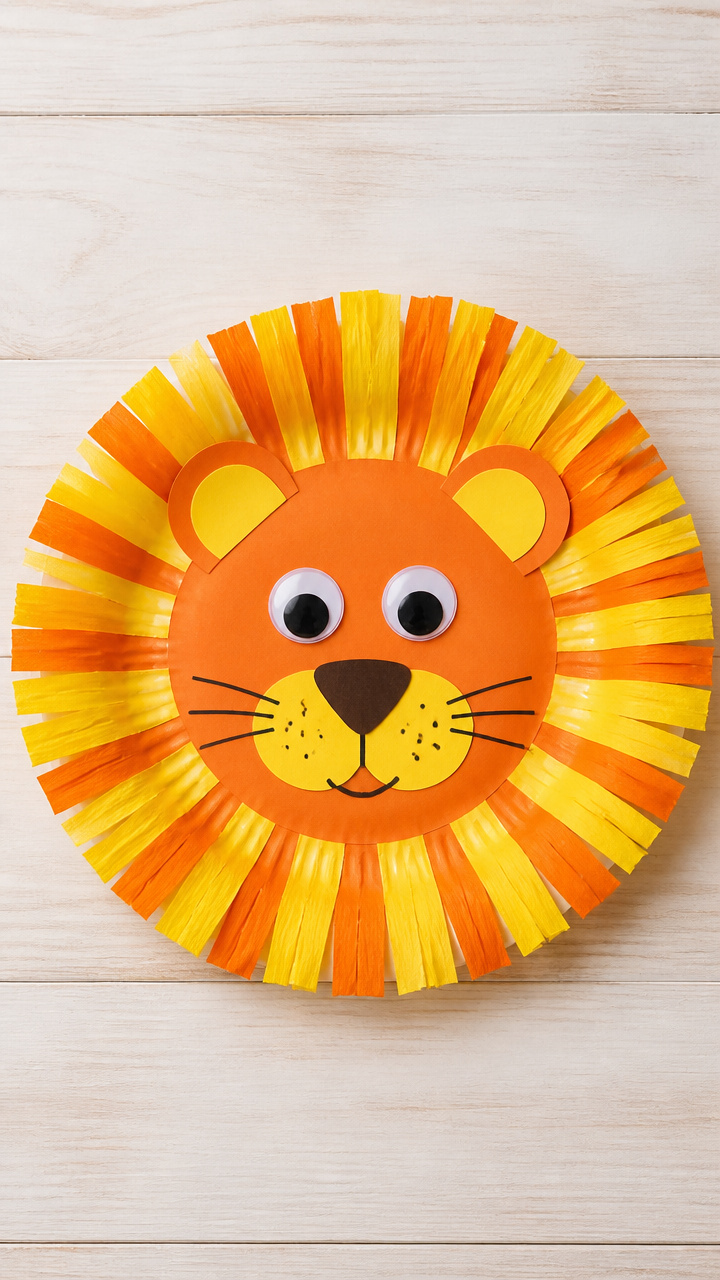 Paper Plate Lion Mask