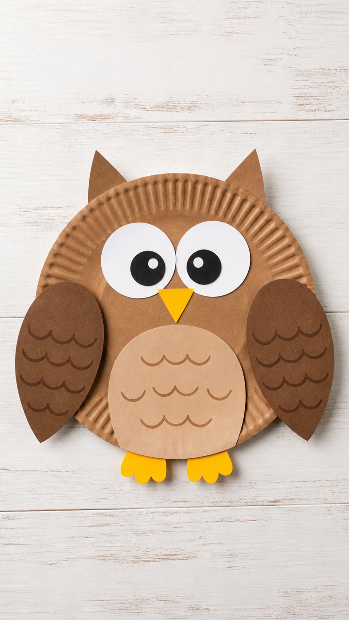 Paper Plate Owl