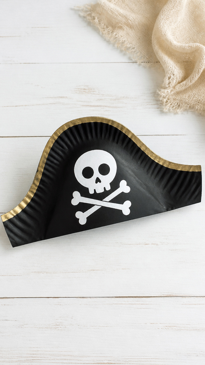 Paper Plate Pirate Hat
