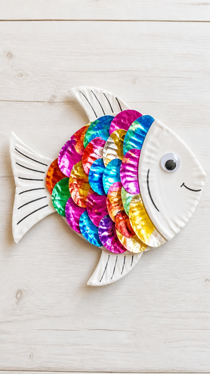 Paper Plate Rainbow Fish