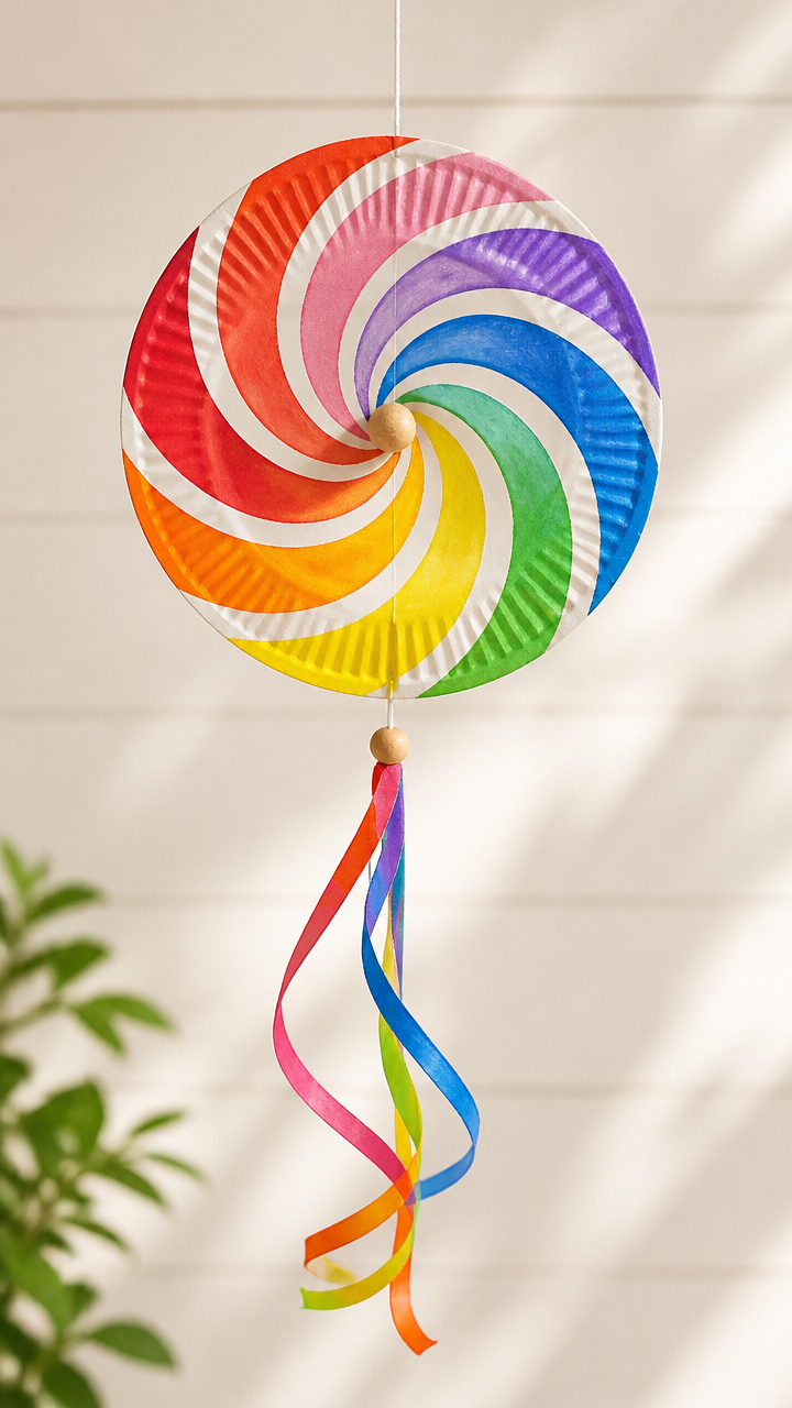 Paper Plate Wind Spinner