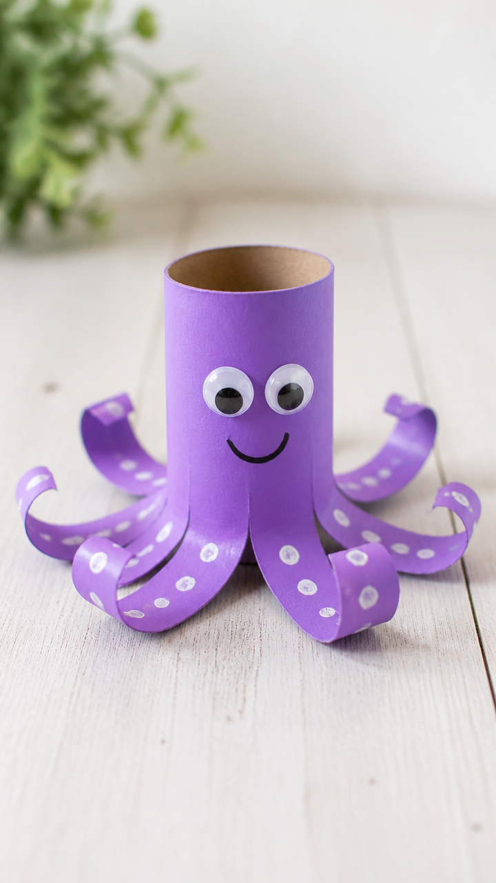 Paper Roll Octopus