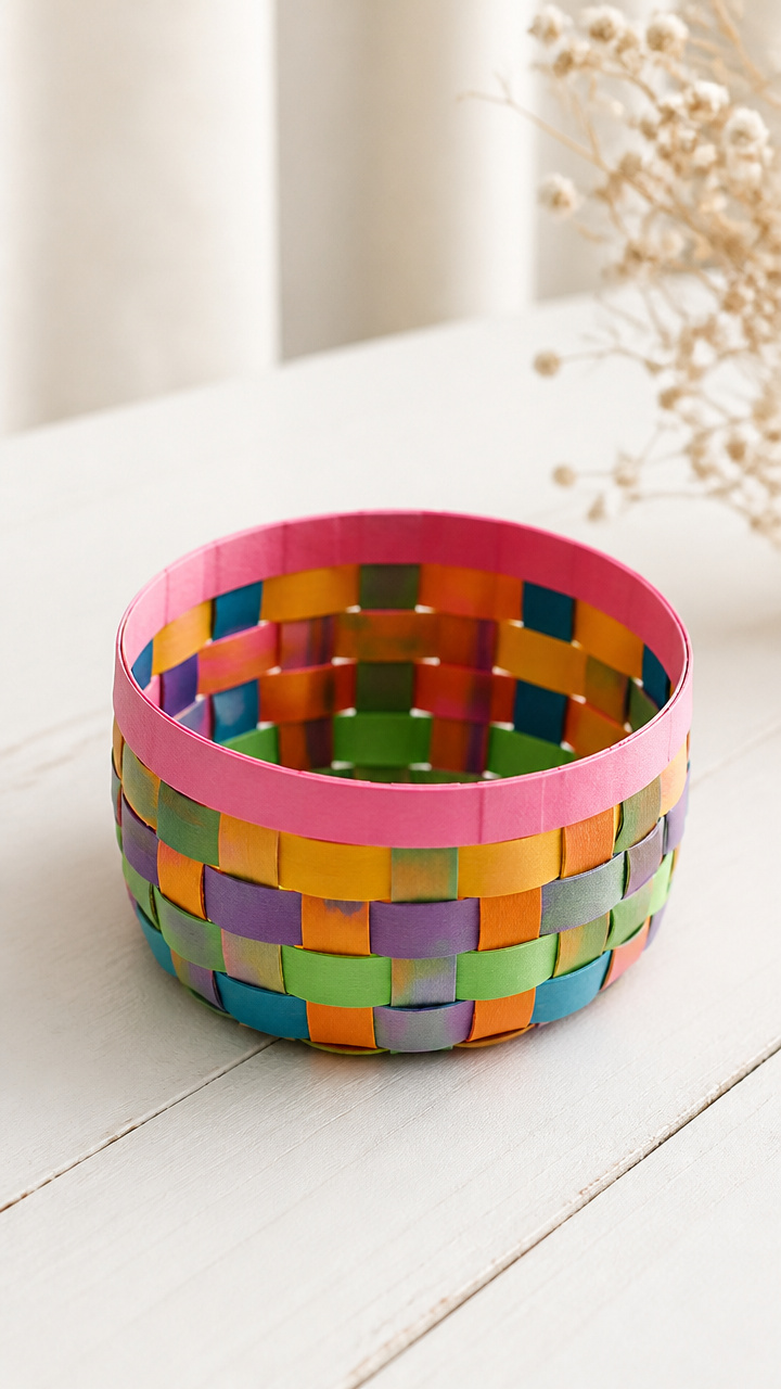 Paper Strip Basket