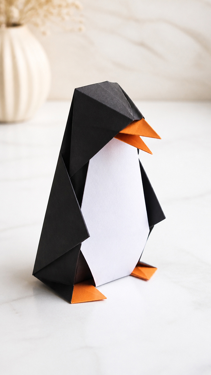 Standing Paper Penguin