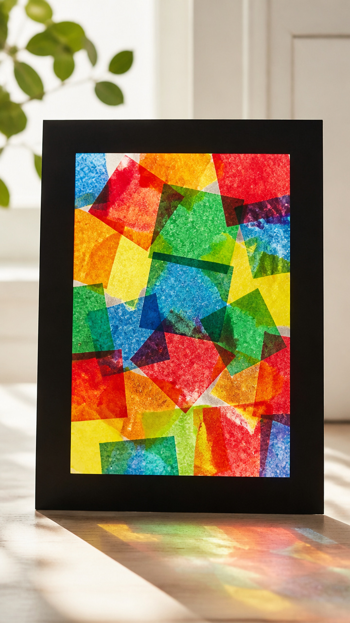 Tissue Paper Stained Glass