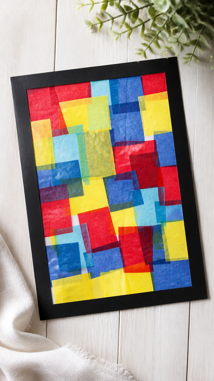 Tissue Paper Stained Glass